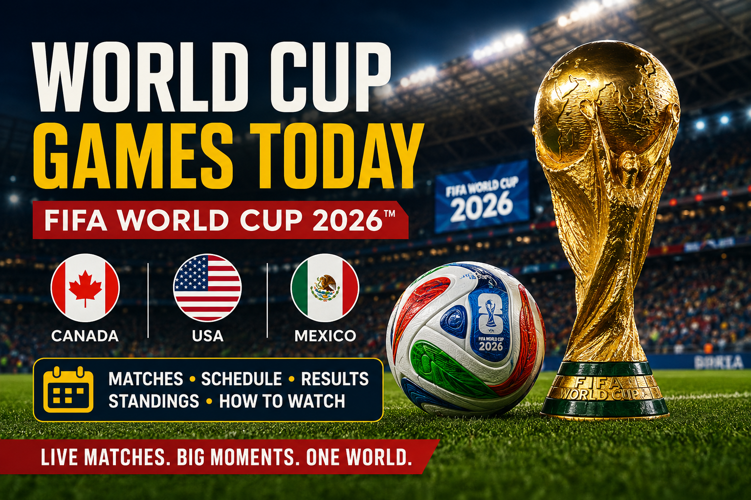 World Cup Games Today: FIFA World Cup 2026 Schedule, Matches & Results