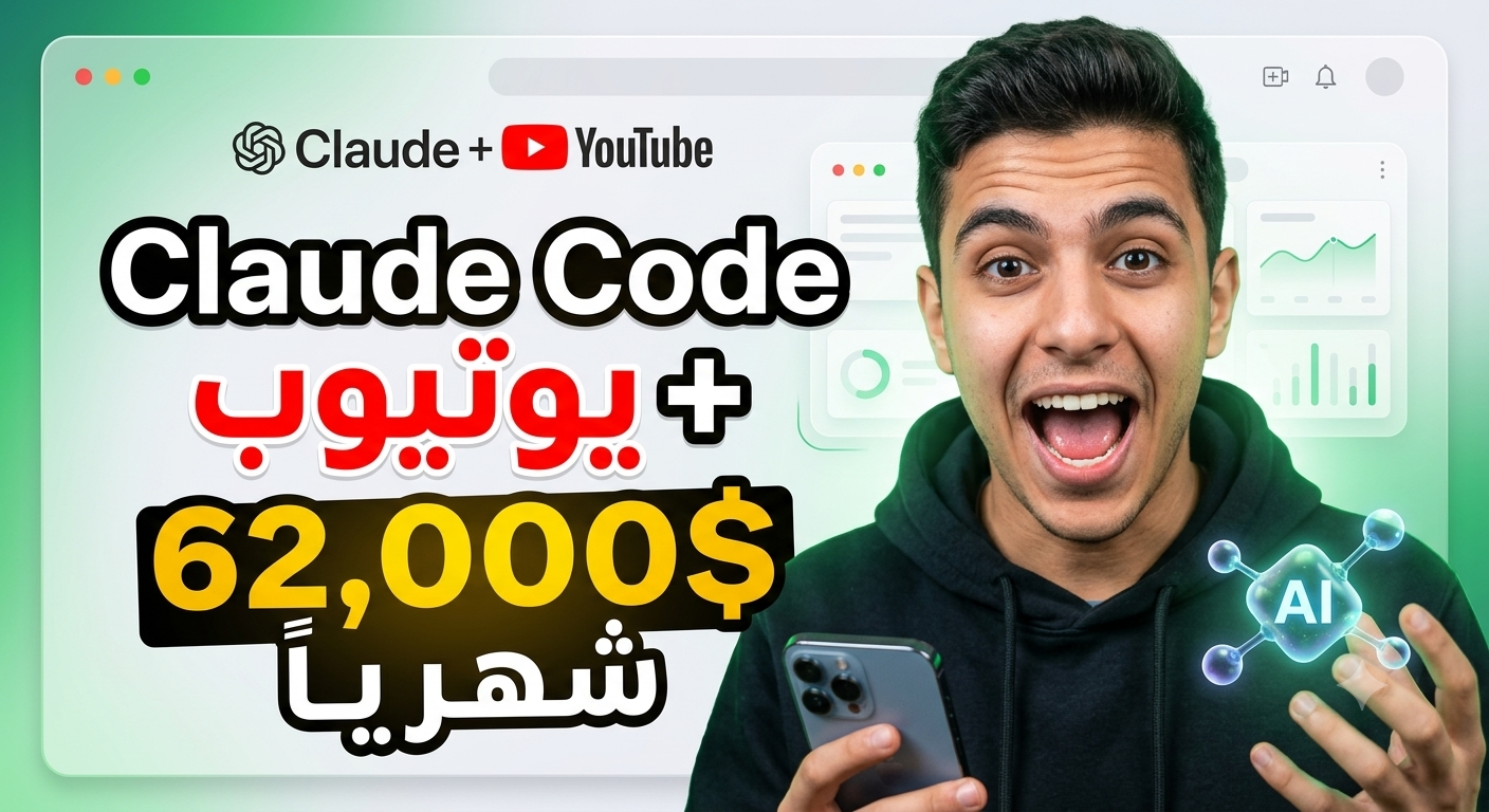 أسرار الربح من يوتيوب 2026: كيف تحقق 60 ألف دولار شهرياً بقناة بدون وجه باستخدام Claude Code؟